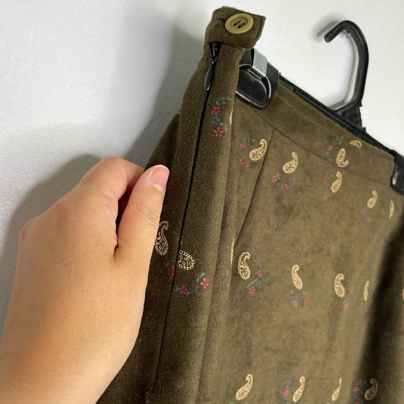 Vintage paisley scallop hem skirt - Picture 4 of 6